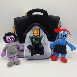 Unipak Zombie House Plush House Stuffed Toy 3 Zombies 1 Zombie Pet RARE